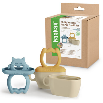 Chilly Monster Ice Pop Mould Set ( Sky Blue + Mustard )